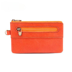 Vintage Leather Coin Purse Wallet Zipper Card Holder Short Money Bag