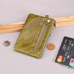 Vintage Leather Coin Purse Wallet Zipper Card Holder Short Money Bag