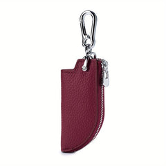 Leather Key Cover With Zipper Key Bag Key Chain Box Car Key Storage Box