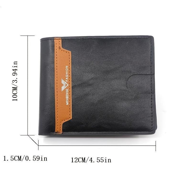 Men's Leather Short Wallet Money Clip Card Holder Purse Coin Purse Gift