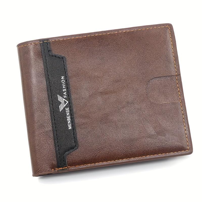 Men's Leather Short Wallet Money Clip Card Holder Purse Coin Purse Gift