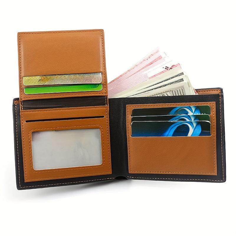 Men's Leather Short Wallet Money Clip Card Holder Purse Coin Purse Gift