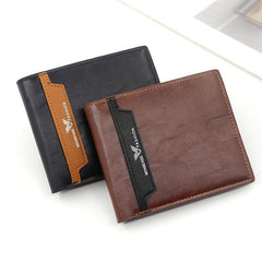 Men's Leather Short Wallet Money Clip Card Holder Purse Coin Purse Gift