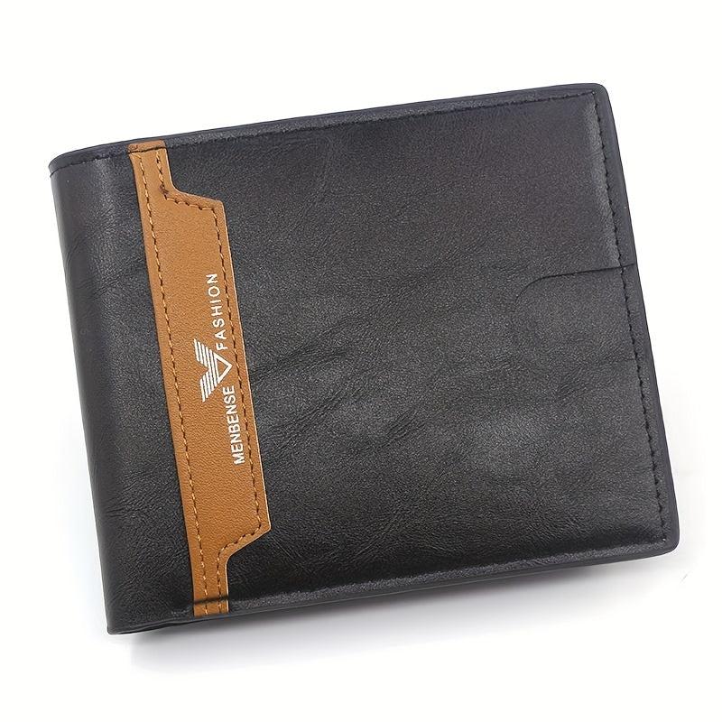 Men's Leather Short Wallet Money Clip Card Holder Purse Coin Purse Gift