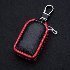 Men's Leather Key Holder Zipper Bag Keep Your Keys Safe & Stylish