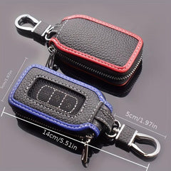 Men's Leather Key Holder Zipper Bag Keep Your Keys Safe & Stylish