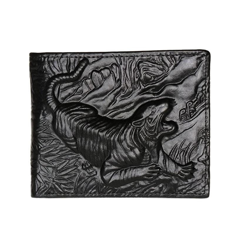 Men's Tiger Wallet Card Holder Vintage Leather