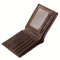 Men's Tiger Wallet Card Holder Vintage Leather