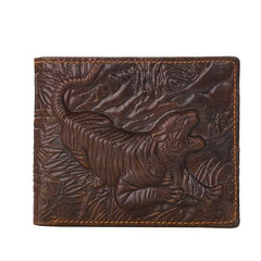 Men's Tiger Wallet Card Holder Vintage Leather