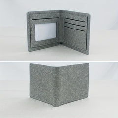 Men's Cotton Blend Short Wallet with Multiple Card Slots