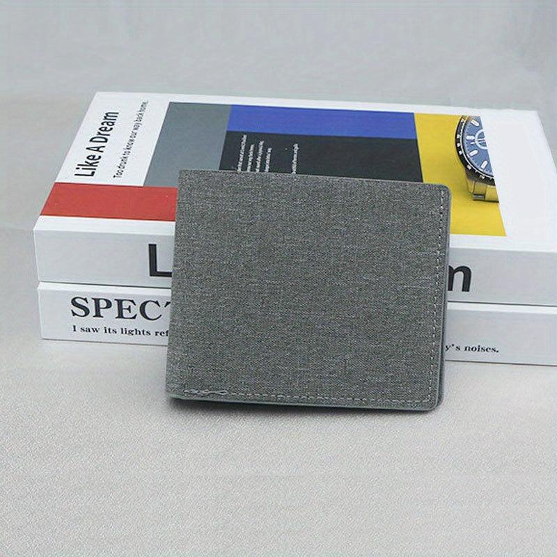 Men's Cotton Blend Short Wallet with Multiple Card Slots