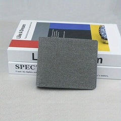 Men's Cotton Blend Short Wallet with Multiple Card Slots