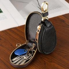 Leather Mini Key Holder Keychain Case Wallet Key Storage Key Protector