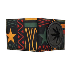 Retro Style Print PU Leather Double Fold Men's Wallet
