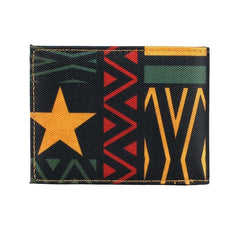 Retro Style Print PU Leather Double Fold Men's Wallet