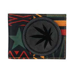 Retro Style Print PU Leather Double Fold Men's Wallet