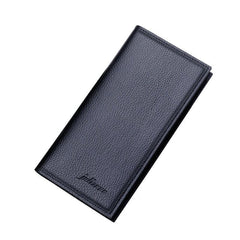 Men's Ultra Thin Long Wallet Soft Leather Lychee Pattern