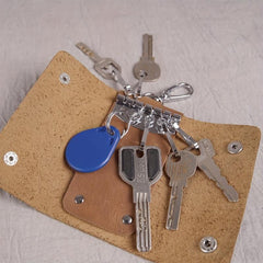 Leather Keychain Bag Car Key Case Key Storage Organizer