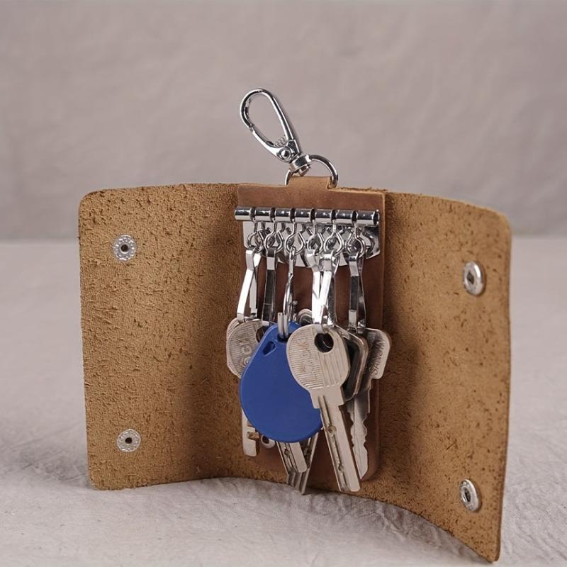 Leather Keychain Bag Car Key Case Key Storage Organizer