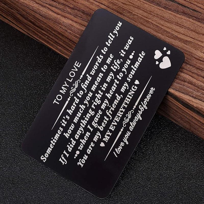 Engraved Metal Wallet Insert Card For Men Gift