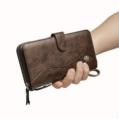 Men's Multifunctional Long Wallet Clutch Bag