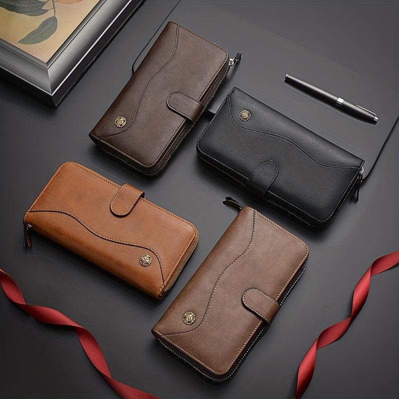 Men's Multifunctional Long Wallet Clutch Bag