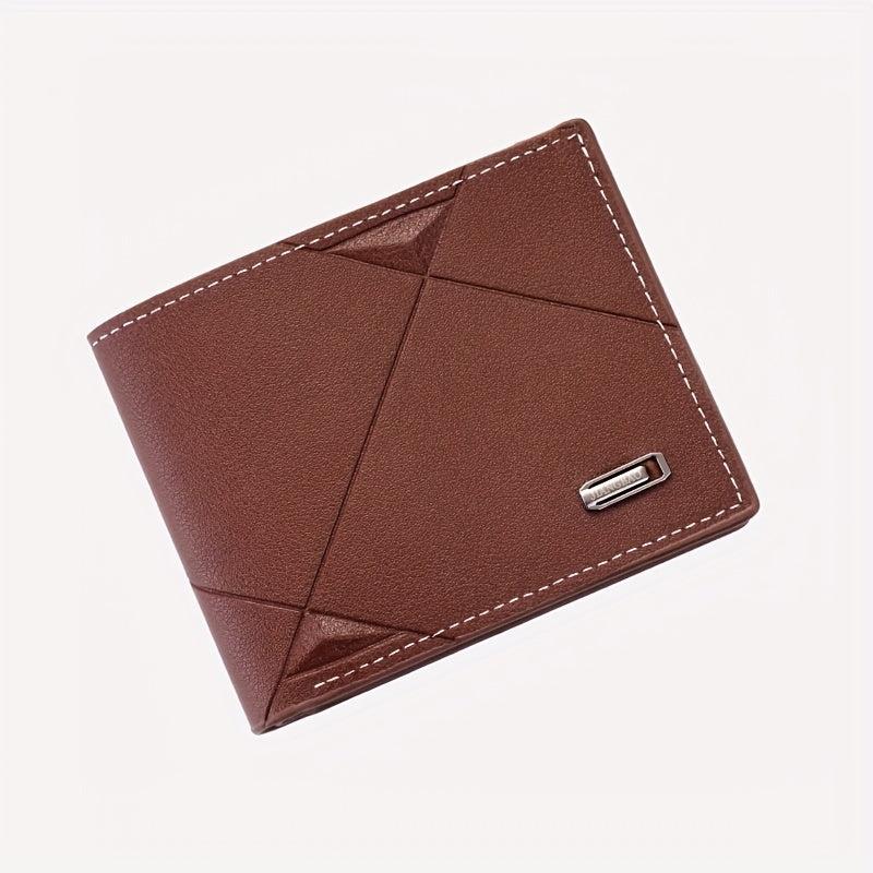 Men's PU Leather Short Wallet With Card Slots