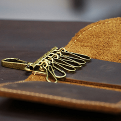 Men's Leather Key Case Top Layer Cowhide Vintage Holder