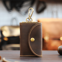 Men's Leather Key Case Top Layer Cowhide Vintage Holder