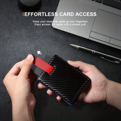 Mens Slim Wallet With Money Clip RFID Blocking Credit Card Holder