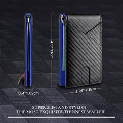 Mens Slim Wallet With Money Clip RFID Blocking Credit Card Holder