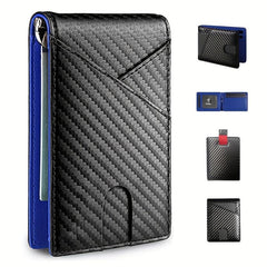 Mens Slim Wallet With Money Clip RFID Blocking Credit Card Holder