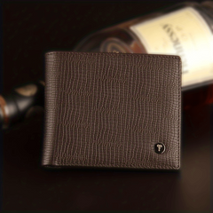Men's Crocodile Pattern Short Wallet with Card Slots