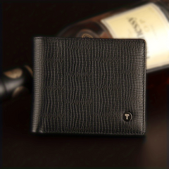 Men's Crocodile Pattern Short Wallet with Card Slots