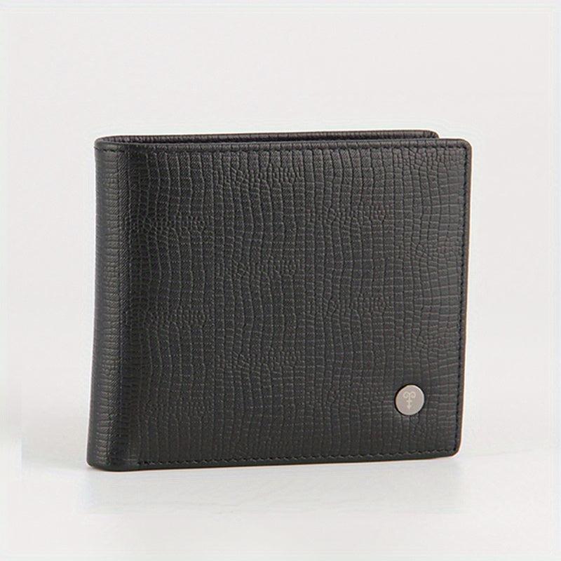 Men's Crocodile Pattern Short Wallet with Card Slots