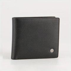 Men's Crocodile Pattern Short Wallet with Card Slots