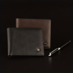 Men's Crocodile Pattern Short Wallet with Card Slots