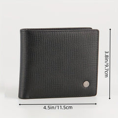 Men's Crocodile Pattern Short Wallet with Card Slots
