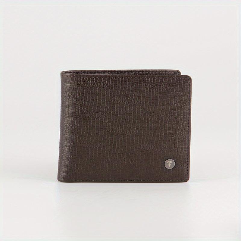 Men's Crocodile Pattern Short Wallet with Card Slots