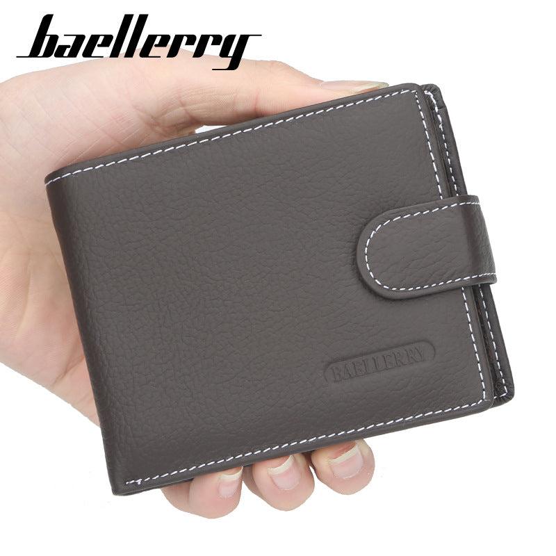 Men's Leather Short Wallet Credit Card Holder Coin Purse Money Clip