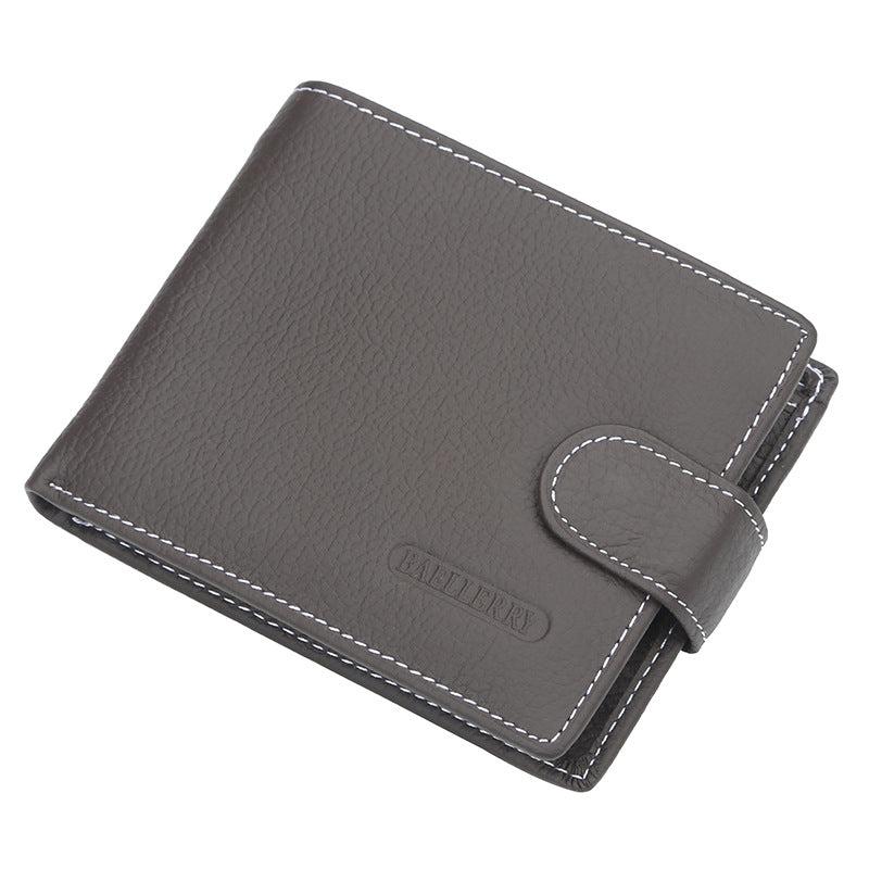 Men's Leather Short Wallet Credit Card Holder Coin Purse Money Clip