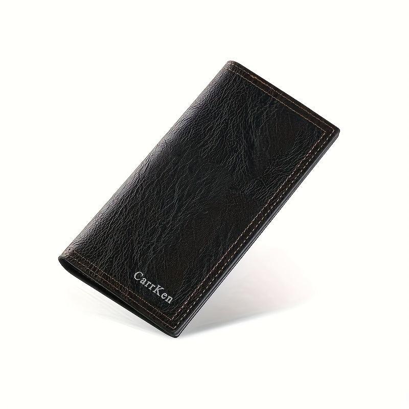 Men's Leather Long Wallet Card Holder Clutch Bag Money Clip