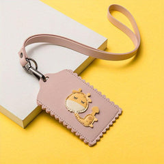Men's PU Leather ID Card Holder Giraffe Design Student Card Set