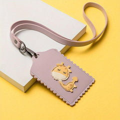 Men's PU Leather ID Card Holder Giraffe Design Student Card Set