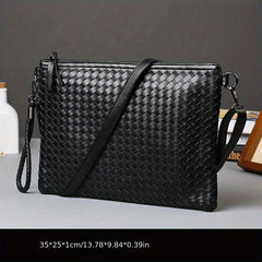 Handwoven Envelope Bag Men's Business Briefcase A4 File Bag