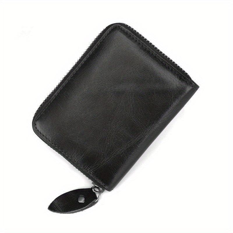 RFID Anti Magnetic Men's Leather Card Bag Wallet with 11 Slots