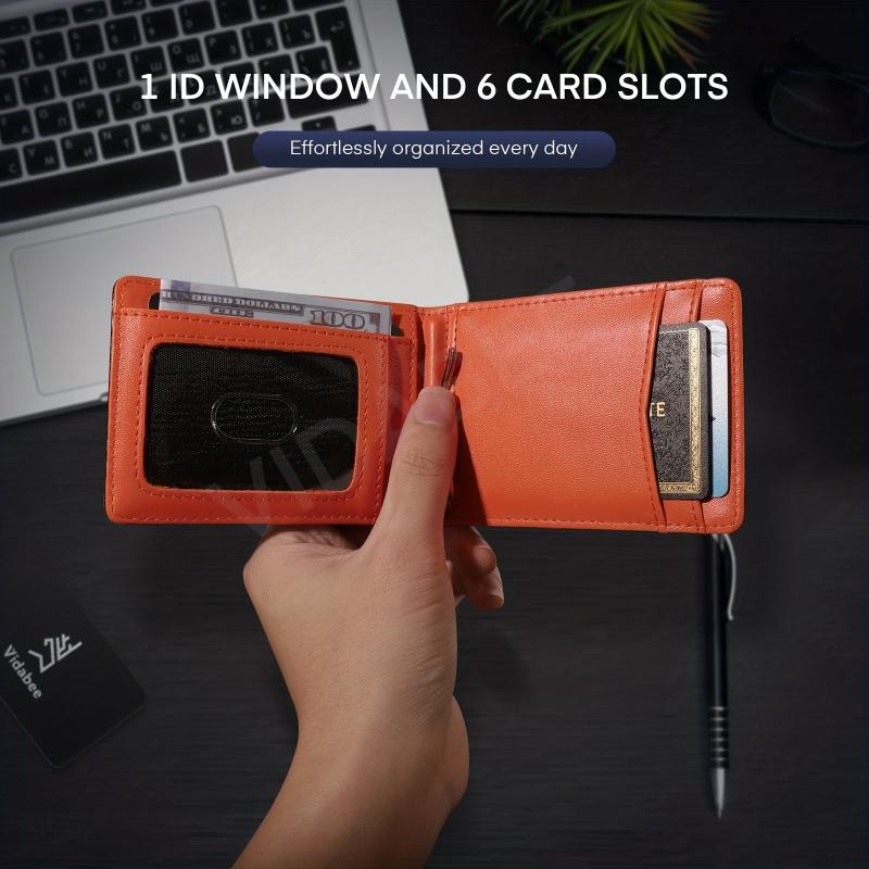 Leathaire Slim RFID Wallet Money Clip Bifold Leather Wallet Minimalist Men Walle
