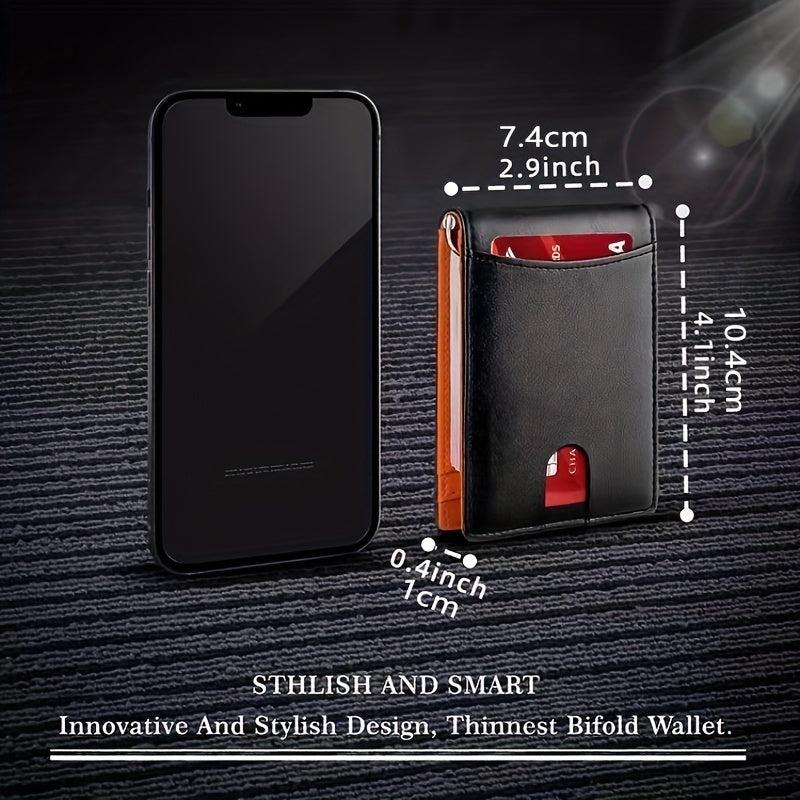 Leathaire Slim RFID Wallet Money Clip Bifold Leather Wallet Minimalist Men Walle