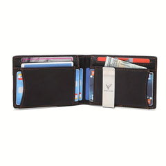 Men's Wallet With Card Slots Money Clip Top Layer Cowhide