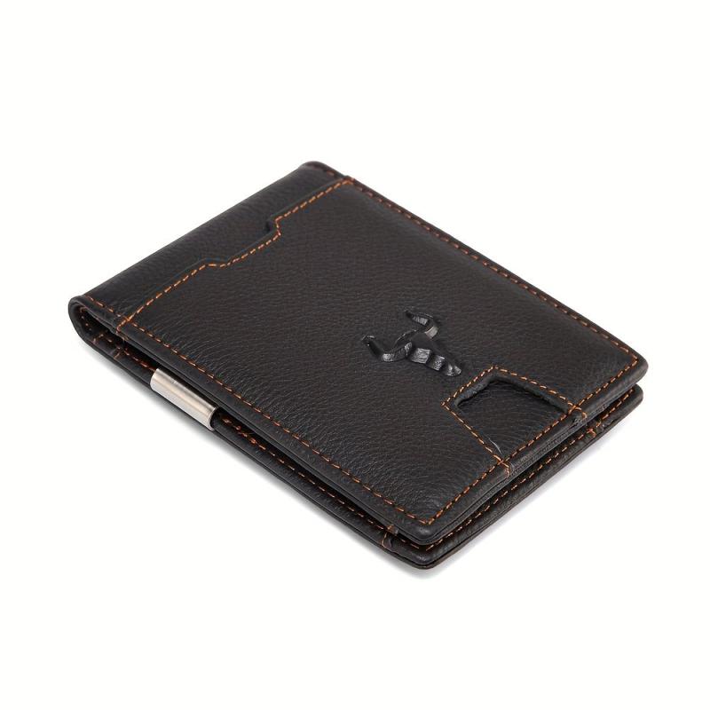 Men's Wallet With Card Slots Money Clip Top Layer Cowhide
